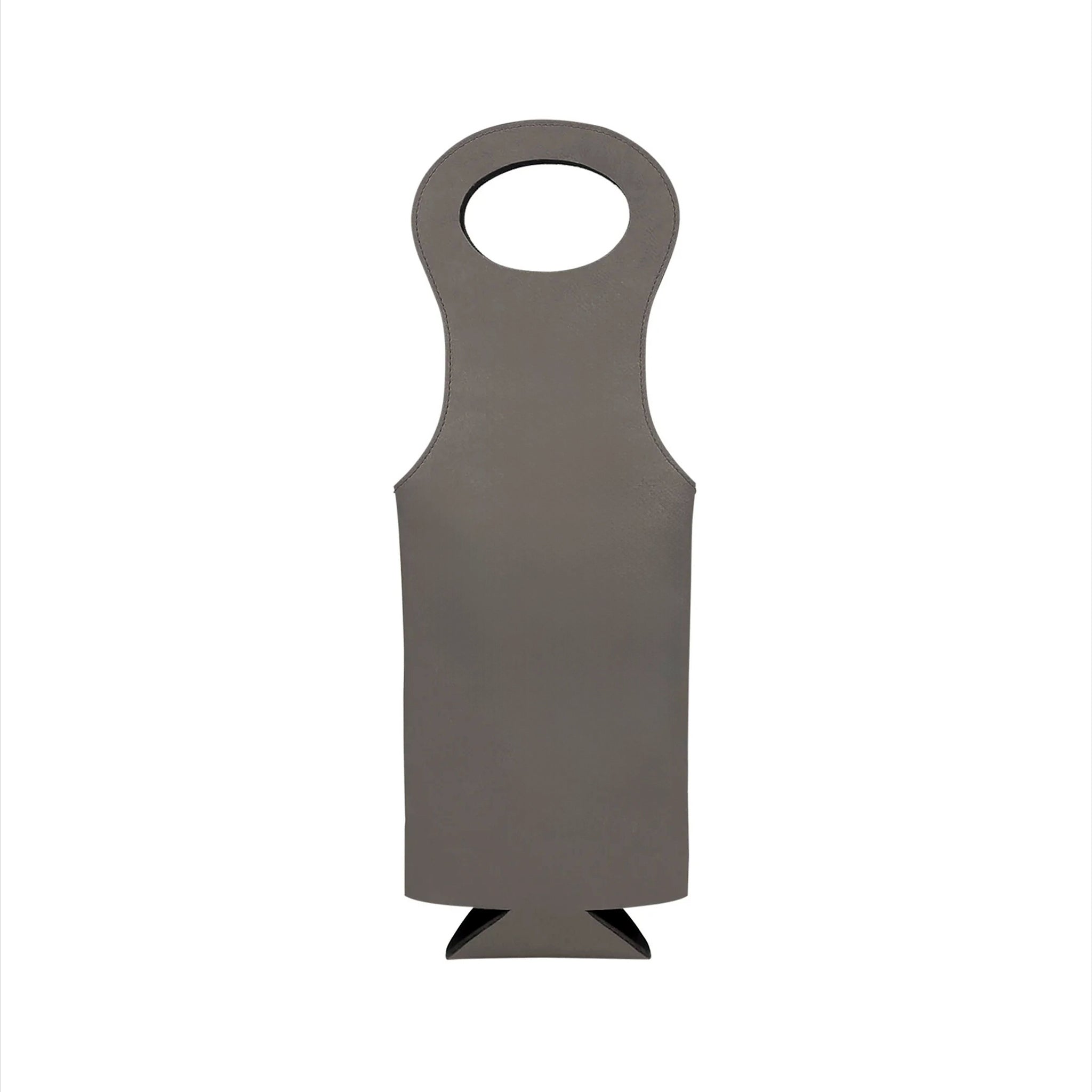 Leatherette Wine Holder in Grey - 14.5"