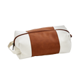Leatherette/Canvas Caramel Travel Kit
