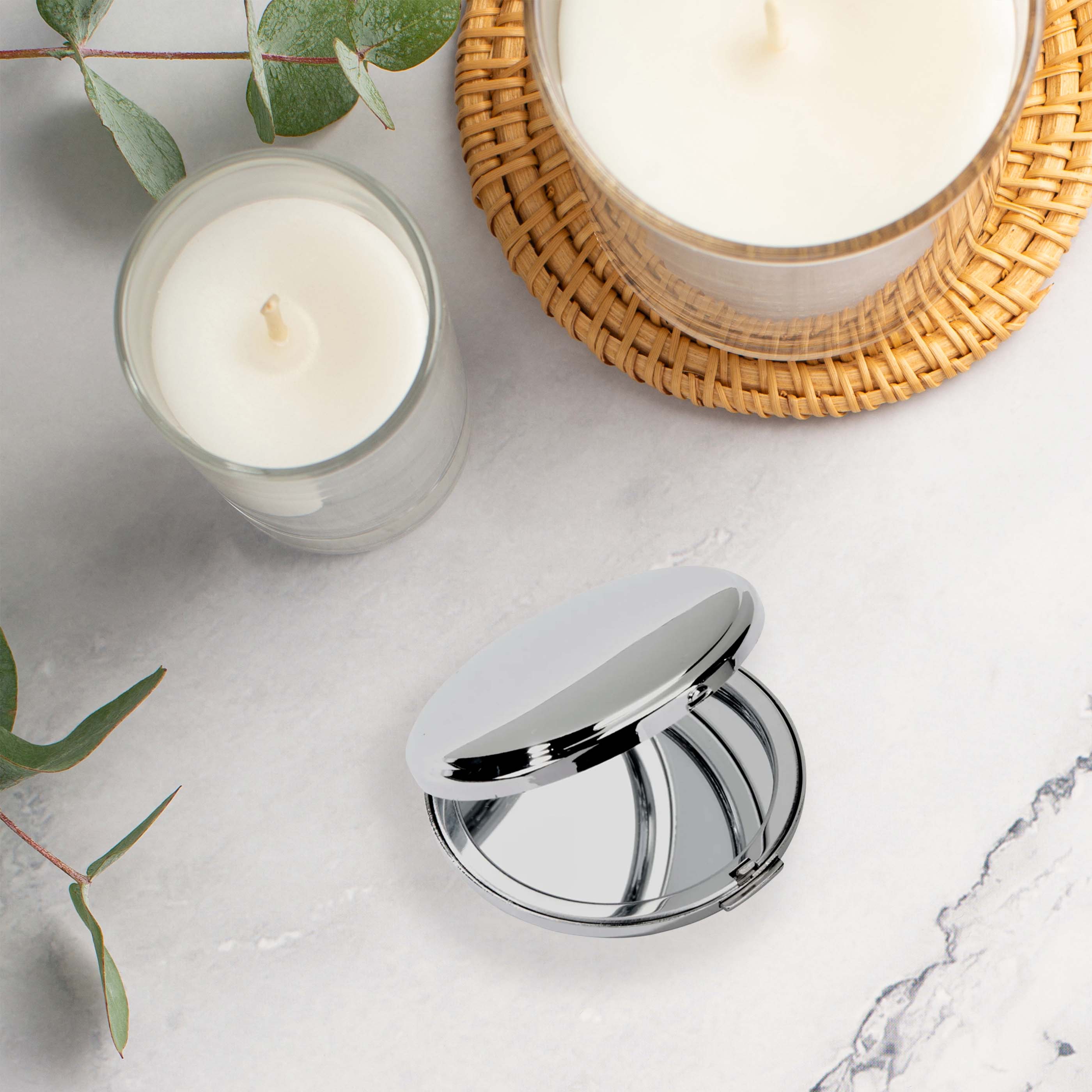 Boston Round Compact Mirror, Np 2.25" Dia