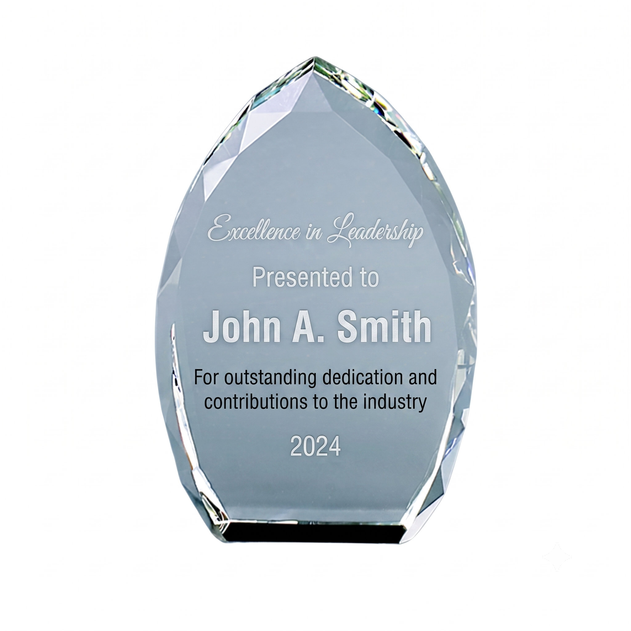Optic Crystal Trophy Point, 7" Ht