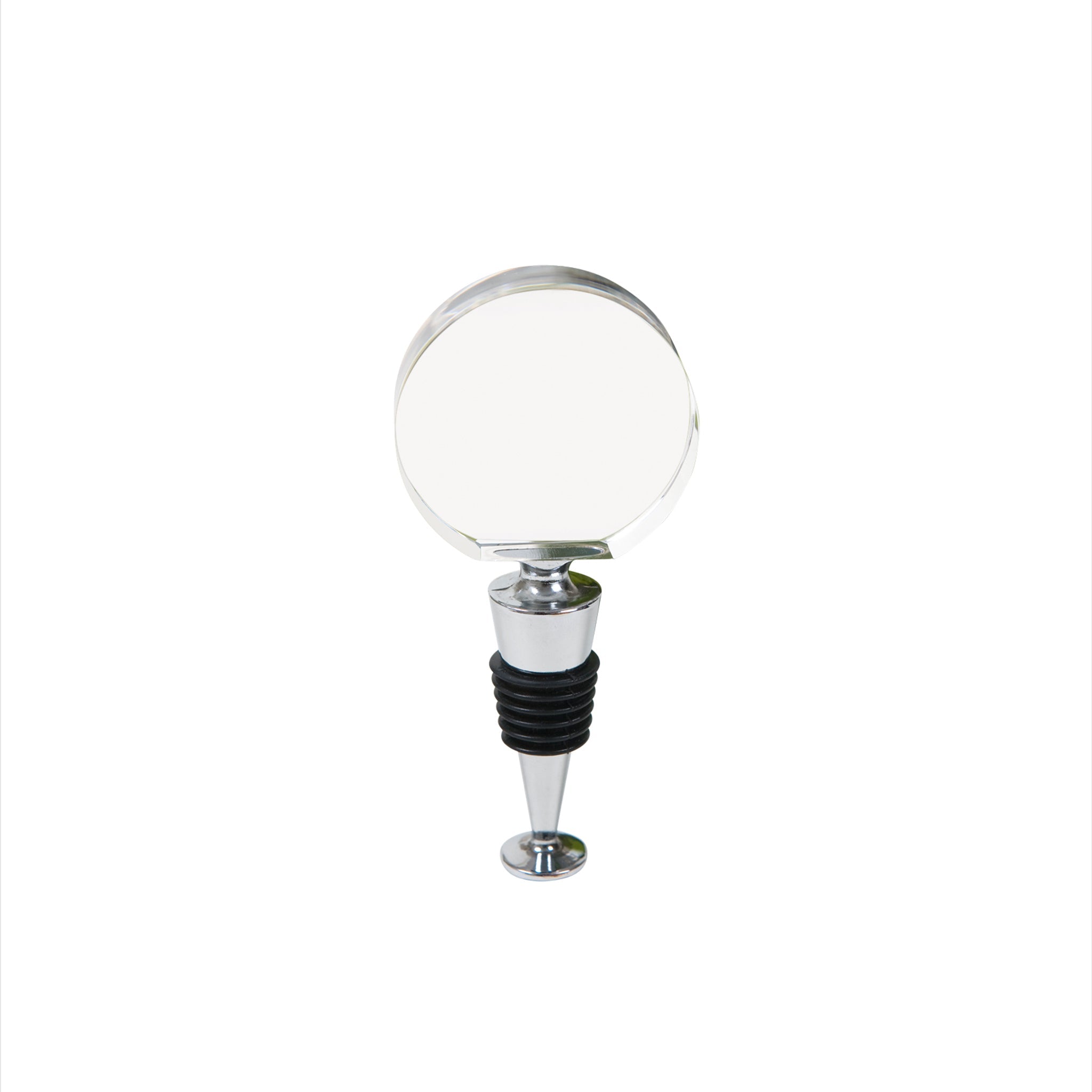Round Optic Crystal Wine Bottle Stopper