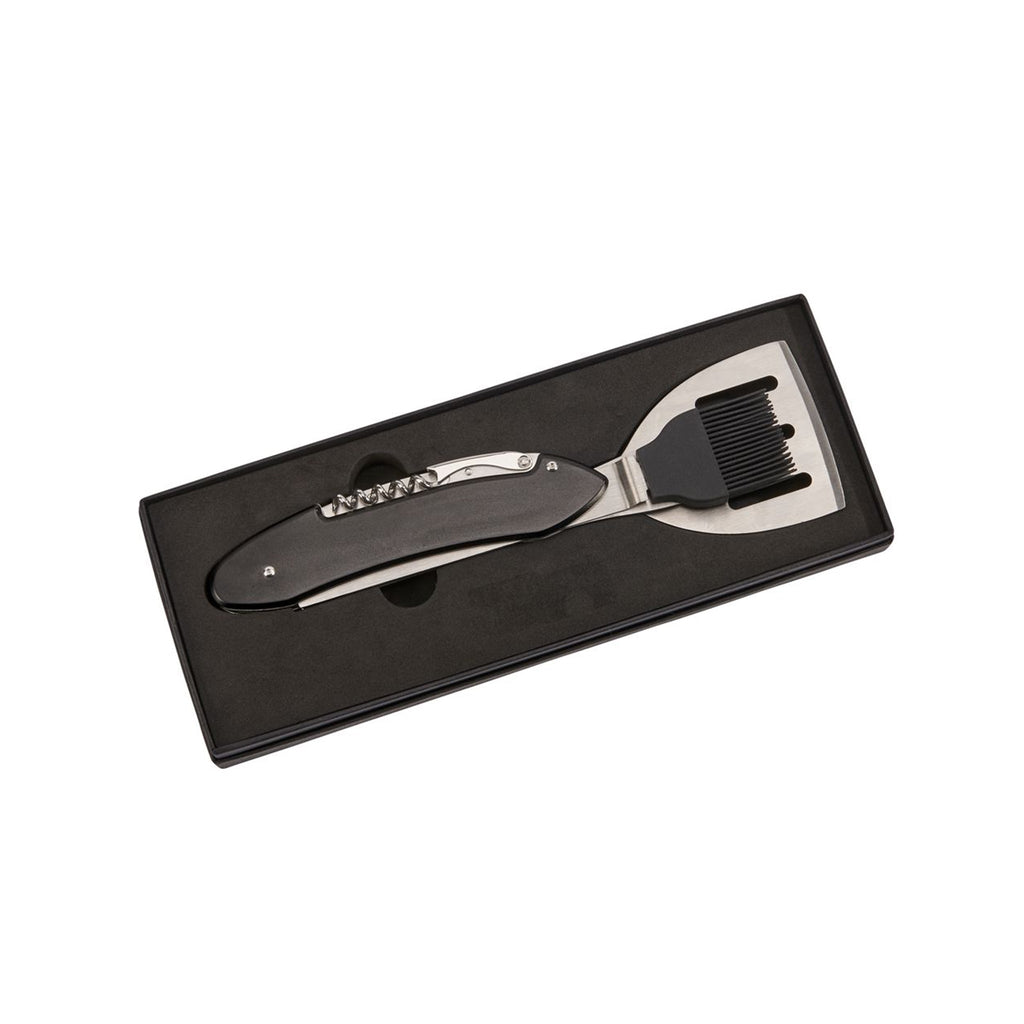 Folding Bbq Tools With Black Handle