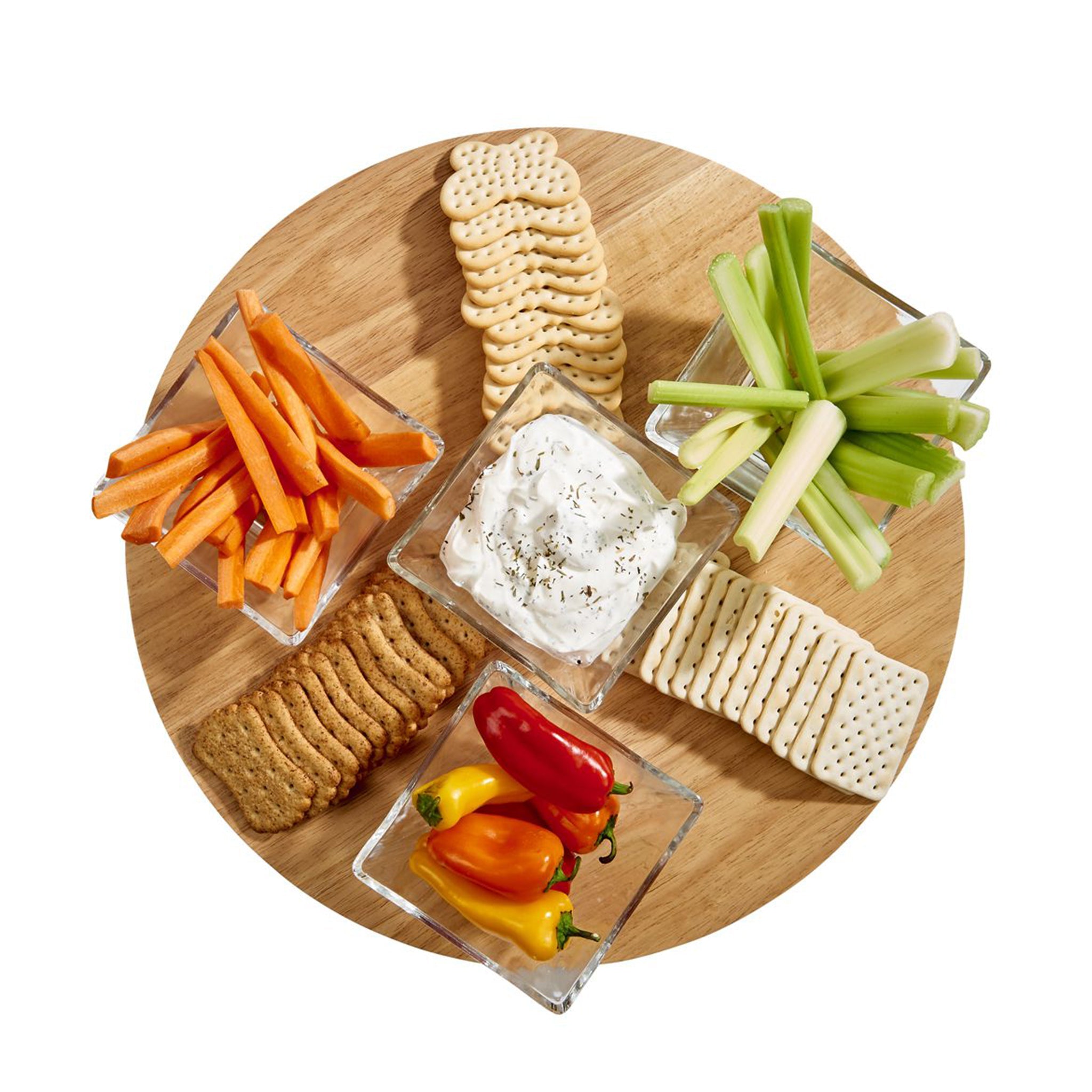 Rubberwood Lazy Susan - 14" Diameter