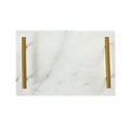 White Marble Board with Gold Handles