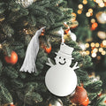 Snowman Ornament W/White Tassel