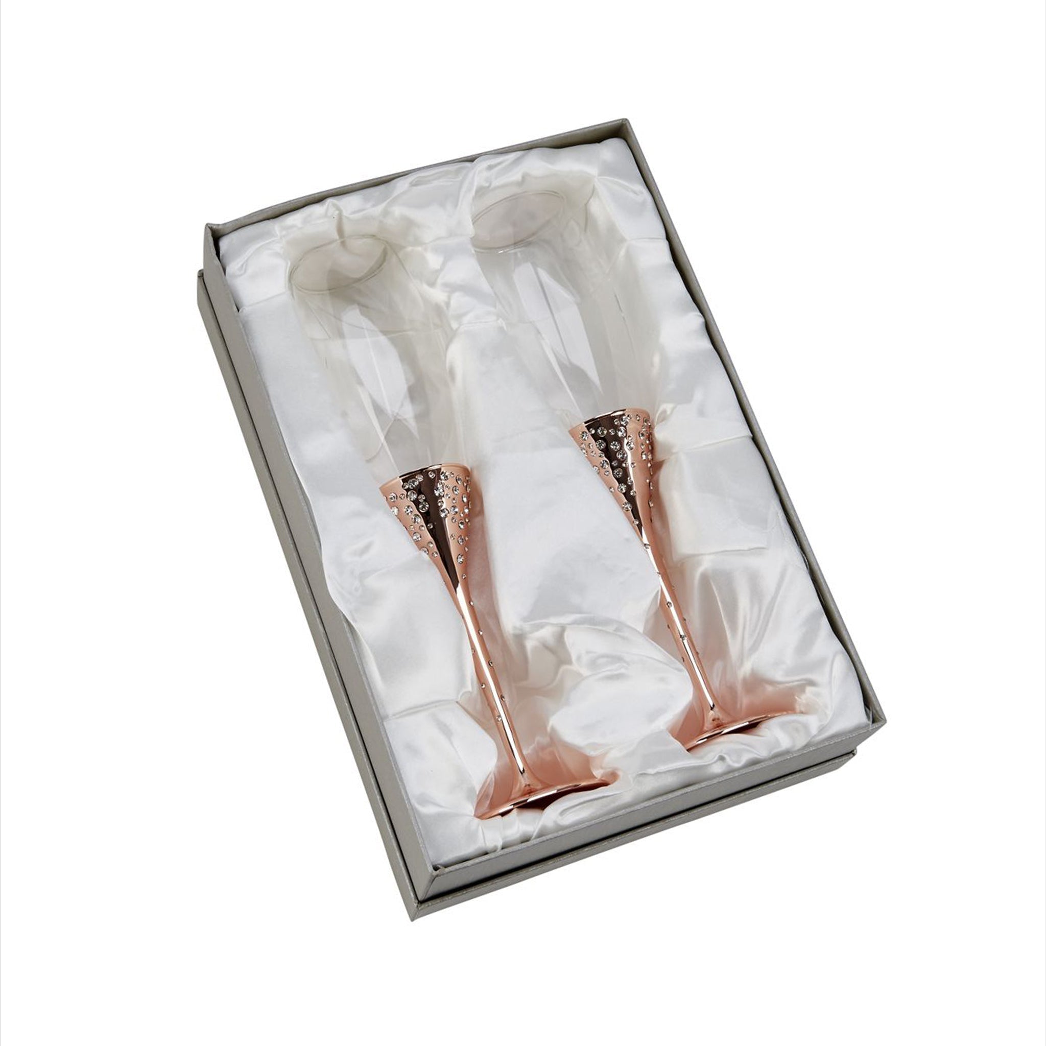 Galaxy Rose Gold Champagne Flutes Set