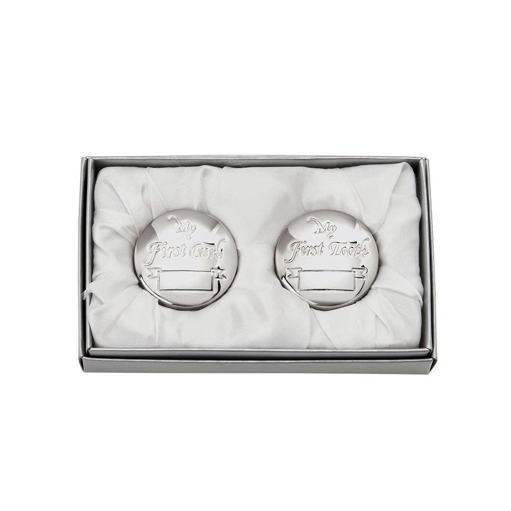 First Tooth & First Curl Round Silver Box Set