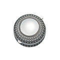Silverplated Round Antique-Style Box with Beaded Detail, 3"