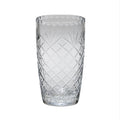 Optic Crystal Vase With Medallion Ll Pattern, 9.75"