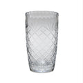 Optic Crystal Vase With Medallion Ll Pattern, 8.5"