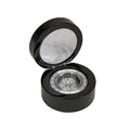 Black Round Wood Box with Compass