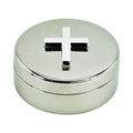 Round Covered Box With Cross On Lid