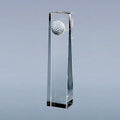 Optic Crystal Golf Ball Obelisk, 6.75"