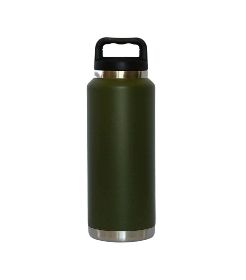 36 Oz Stainless Steel Twist-Off Cap Water Bottle - Dark Green