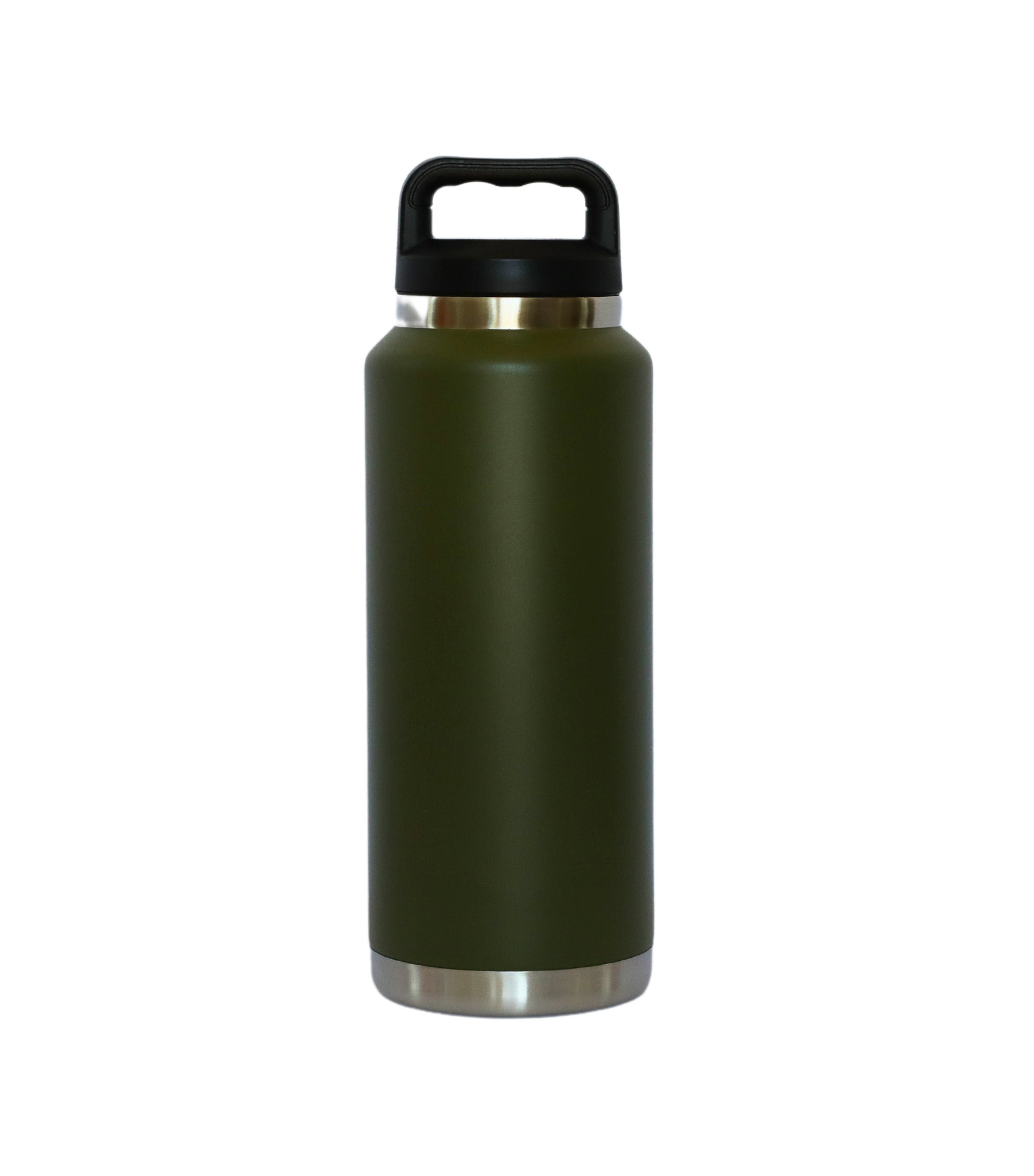 36 Oz Stainless Steel Twist-Off Cap Water Bottle - Dark Green