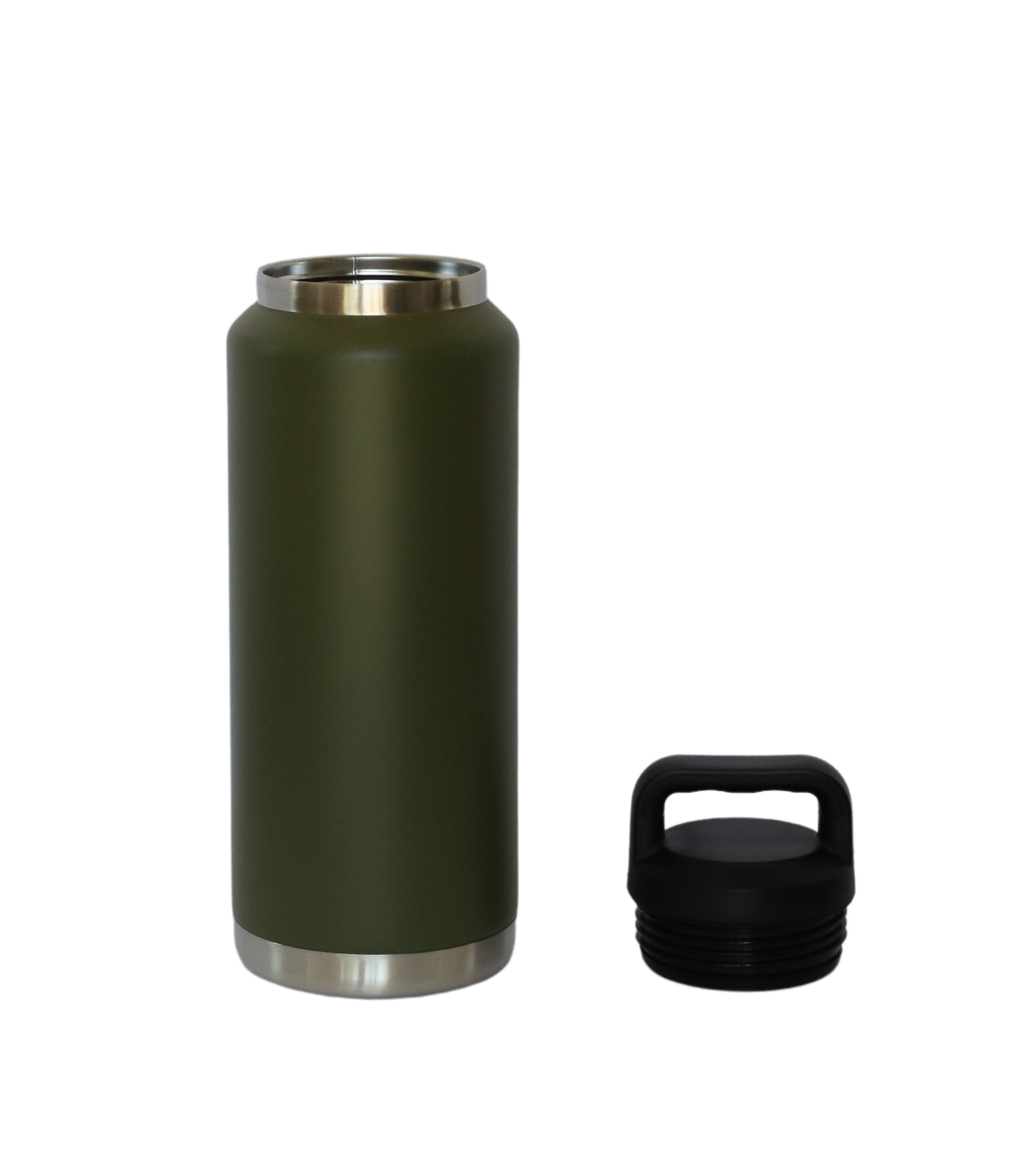 36 Oz Stainless Steel Twist-Off Cap Water Bottle - Dark Green