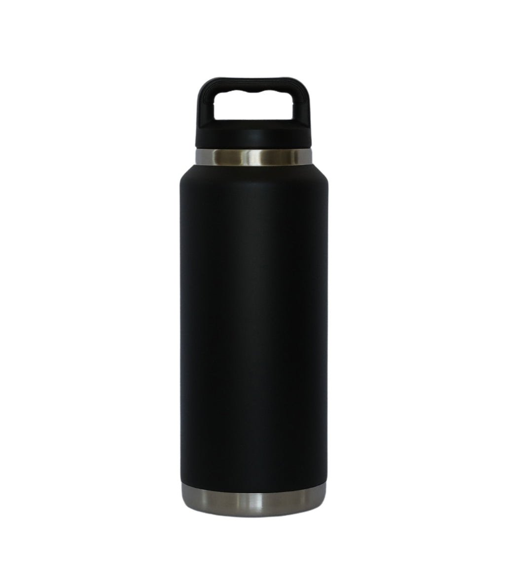 36 Oz Stainless Steel Twist-Off Cap Water Bottle - Black