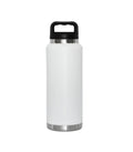 36 Oz Stainless Steel Twist-Off Cap Water Bottle - White