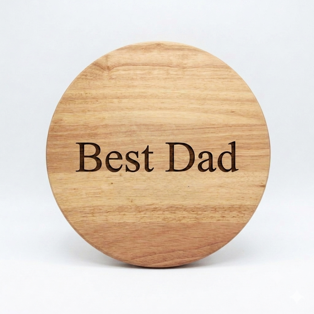 14" Wooden Pizza Board with Precision Cutting Wheel & Server